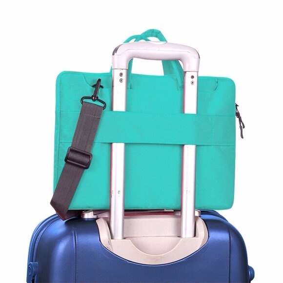 Laptop Sleeve Messenger Bag 11–15.6” Water Resistant Shoulder Work Travel Case - Picture 7 of 9